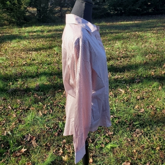 PINK buttondown with polka dots NEW XL - Picture 3 of 7